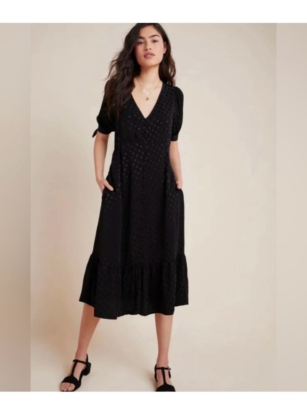 Maeve Eudora Short Sleeve Midi
Dress